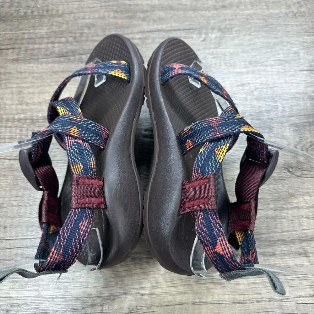 Chaco~Kids Z/1 EcoTread Footwear~Burgundy Multicolor Sandals~Size‎ 1